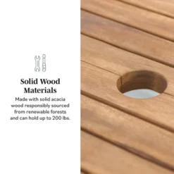 Ravenscroft Modern Boho Acacia Wood Slat Top Rectangle Extendable Outdoor Table - Saracina Home -Saracina Home GUEST f9321751 574a 4b63 b13c cf020783e26b